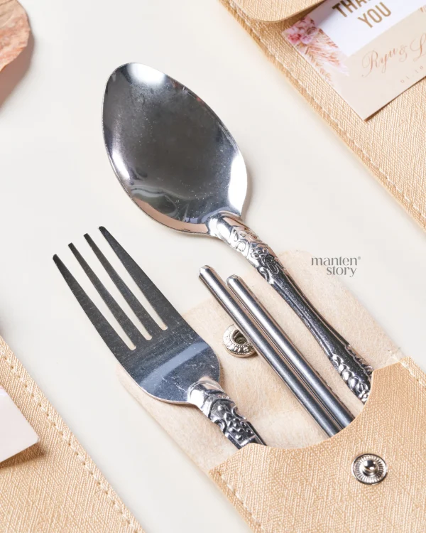 2 CUTLERY SET WITH POCKET
